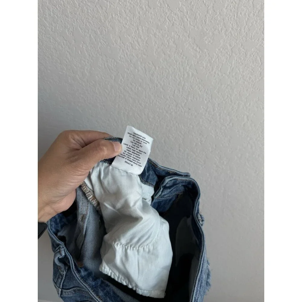 Judy Blue Jeans Women’s 7/28 Straight Fit Mid Rise Distressed Stretch‎ Denim